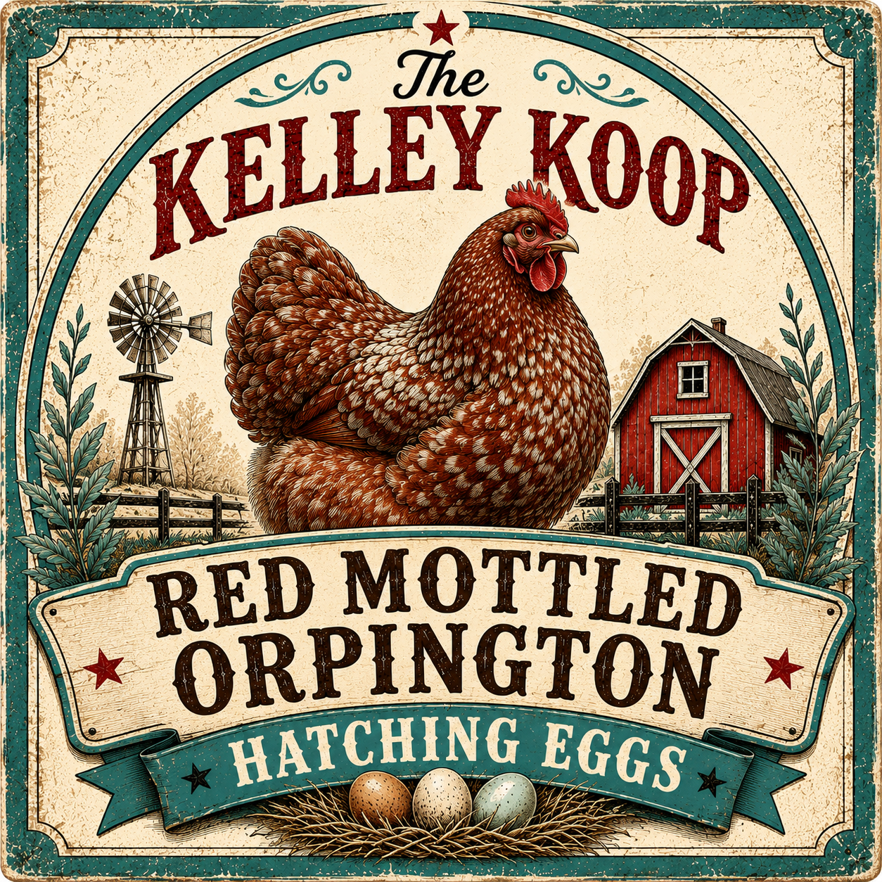 Red Mottled Orpington Hatching Eggs