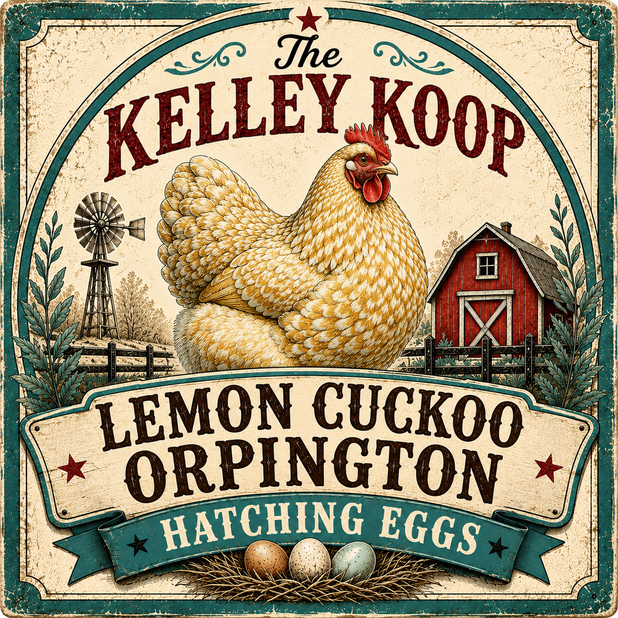 Lemon Cuckoo Orpington Hatching Eggs